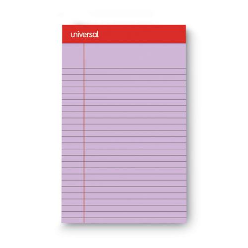 Colored Perforated Ruled Writing Pads, Narrow Rule, 50 Orchid 5 x 8 Sheets, Dozen. Picture 1