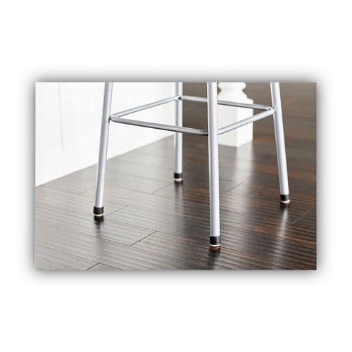 Counter-Height Steel Stool, Backless, Supports Up to 250 lb, 25" Seat Height, Silver. Picture 4