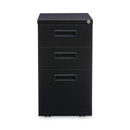File Pedestal, Left or Right, 3-Drawers: Box/Box/File, Legal/Letter, Black, 14.96" x 19.29" x 27.75". Picture 2