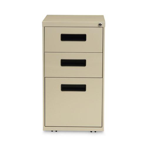 File Pedestal, Left or Right, 3-Drawers: Box/Box/File, Legal/Letter, Putty, 14.96" x 19.29" x 27.75". Picture 2