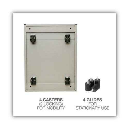 File Pedestal, Left or Right, 3-Drawers: Box/Box/File, Legal/Letter, Putty, 14.96" x 19.29" x 27.75". Picture 8