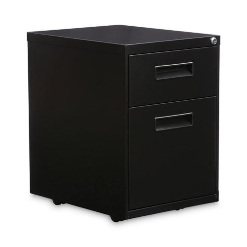 File Pedestal, Left or Right, 2-Drawers: Box/File, Legal/Letter, Black, 14.96" x 19.29" x 21.65". Picture 1
