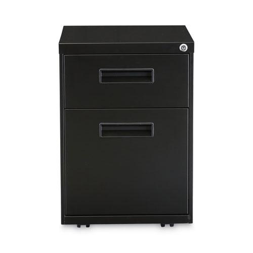 File Pedestal, Left or Right, 2-Drawers: Box/File, Legal/Letter, Black, 14.96" x 19.29" x 21.65". Picture 2