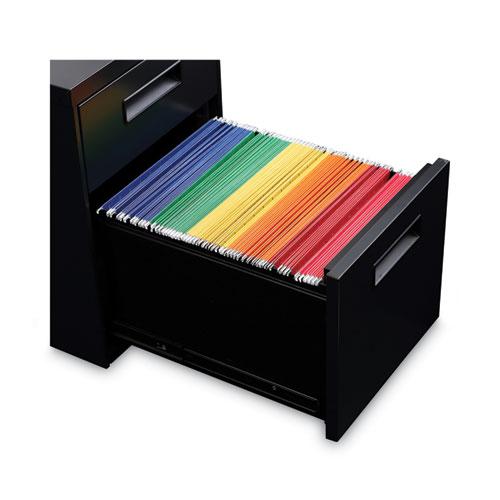 File Pedestal, Left or Right, 2-Drawers: Box/File, Legal/Letter, Black, 14.96" x 19.29" x 21.65". Picture 6