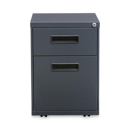 File Pedestal, Left or Right, 2-Drawers: Box/File, Legal/Letter, Charcoal, 14.96" x 19.29" x 21.65". Picture 2