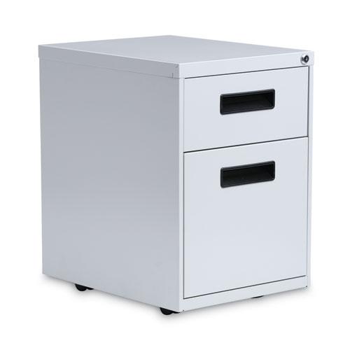 File Pedestal, Left or Right, 2-Drawers: Box/File, Legal/Letter, Light Gray, 14.96" x 19.29" x 21.65". Picture 1