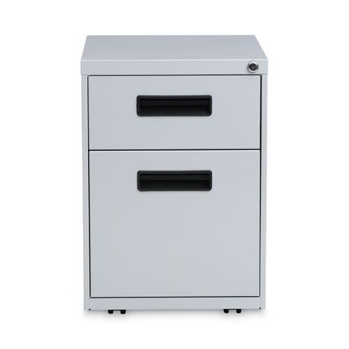 File Pedestal, Left or Right, 2-Drawers: Box/File, Legal/Letter, Light Gray, 14.96" x 19.29" x 21.65". Picture 2