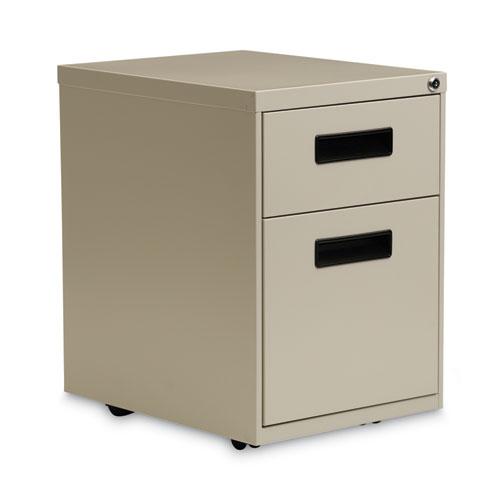 File Pedestal, Left or Right, 2-Drawers: Box/File, Legal/Letter, Putty, 14.96" x 19.29" x 21.65". Picture 1