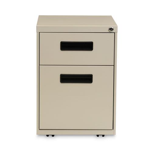 File Pedestal, Left or Right, 2-Drawers: Box/File, Legal/Letter, Putty, 14.96" x 19.29" x 21.65". Picture 2