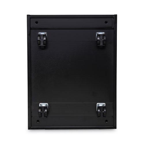 File Pedestal with Full-Length Pull, Left or Right, 3-Drawers: Box/Box/File, Legal/Letter, Black, 14.96" x 19.29" x 27.75". Picture 9