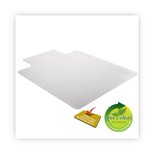 DuraMat Moderate Use Chair Mat, Low Pile Carpet, Roll, 36 x 48, Lipped, Clear. Picture 6