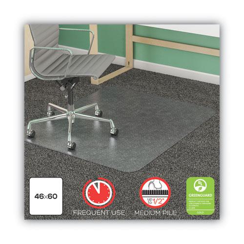 SuperMat Frequent Use Chair Mat, Med Pile Carpet, Roll, 46 x 60, Rectangle, Clear. Picture 2