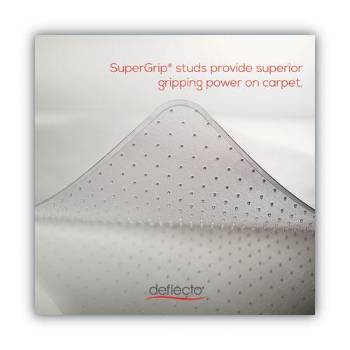SuperMat Frequent Use Chair Mat, Med Pile Carpet, Roll, 46 x 60, Rectangle, Clear. Picture 3