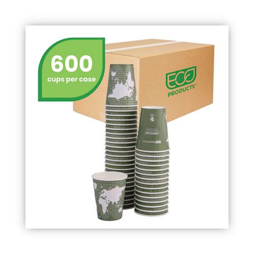 World Art Renewable and Compostable Insulated Hot Cups, PLA, 12 oz, 40/Packs, 15 Packs/Carton. Picture 2