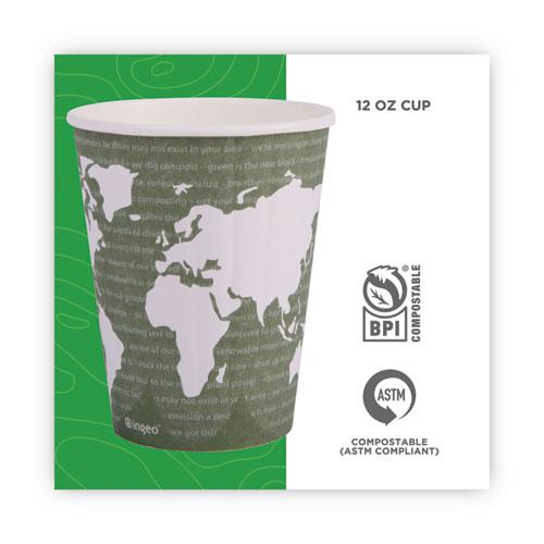 World Art Renewable and Compostable Insulated Hot Cups, PLA, 12 oz, 40/Packs, 15 Packs/Carton. Picture 4