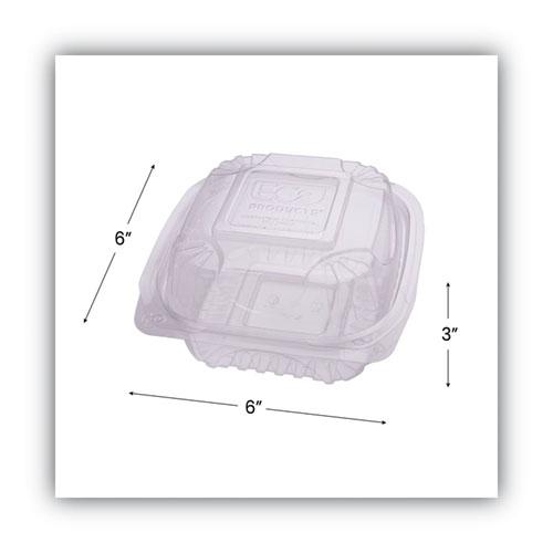 Clear Clamshell Hinged Food Containers, 6 x 6 x 3, 80/Pack, 3 Packs/Carton. Picture 3