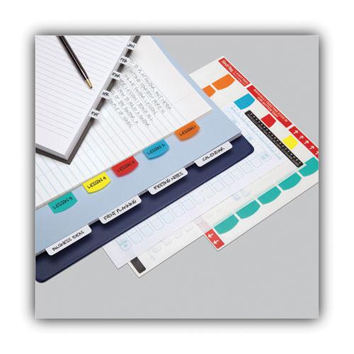 Laser Printable Index Tabs, 1/5-Cut, White, 1.13" Wide, 100/Pack. Picture 2