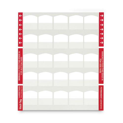 Laser Printable Index Tabs, 1/5-Cut, White, 1.13" Wide, 100/Pack. Picture 5