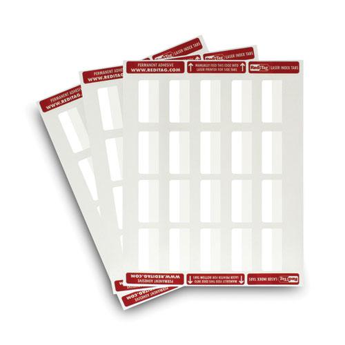 Laser Printable Index Tabs, 1/5-Cut, White, 2" Wide, 300/Pack. Picture 3