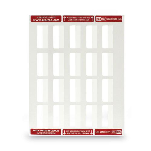 Laser Printable Index Tabs, 1/5-Cut, White, 2" Wide, 300/Pack. Picture 4