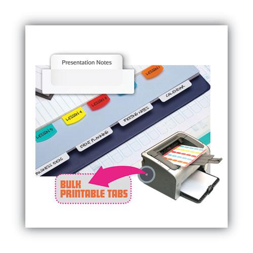 Laser Printable Index Tabs, 1/5-Cut, White, 2" Wide, 300/Pack. Picture 5