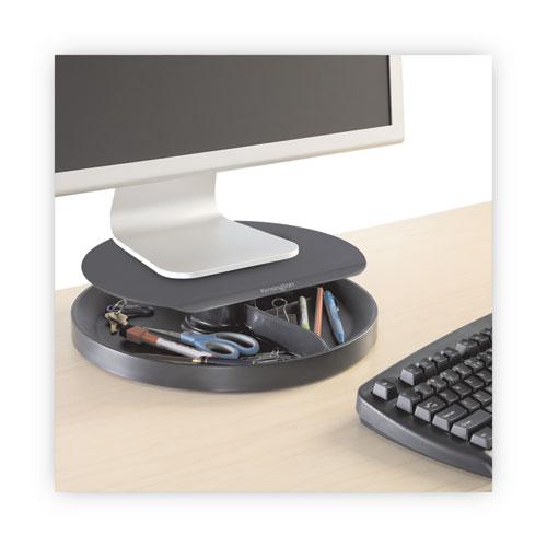 Spin2 Monitor Stand with SmartFit, 12.6" x 12.6" x 2.25" to 3.5", Black, Supports 40 lbs. Picture 3