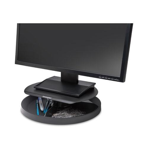 Spin2 Monitor Stand with SmartFit, 12.6" x 12.6" x 2.25" to 3.5", Black, Supports 40 lbs. Picture 2