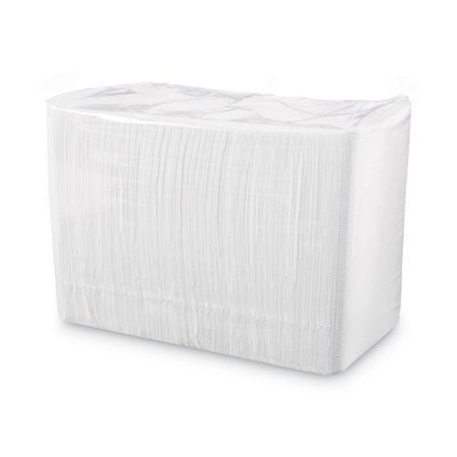1/4-Fold Lunch Napkins, 1-Ply, 12" x 12", White, 6000/Carton. Picture 2