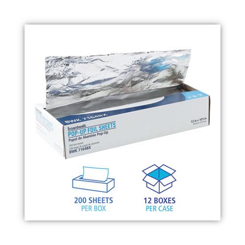Heavy-Duty Aluminum Foil Pop-Up Sheets, 12 x 10.75, 200/Box, 12 Boxes/Carton. Picture 4