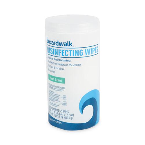 Disinfecting Wipes, 7 x 8, Fresh Scent, 75/Canister, 6 Canisters/Carton. Picture 2