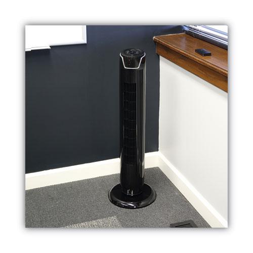 36" 3-Speed Oscillating Tower Fan with Remote Control, Plastic, Black. Picture 4