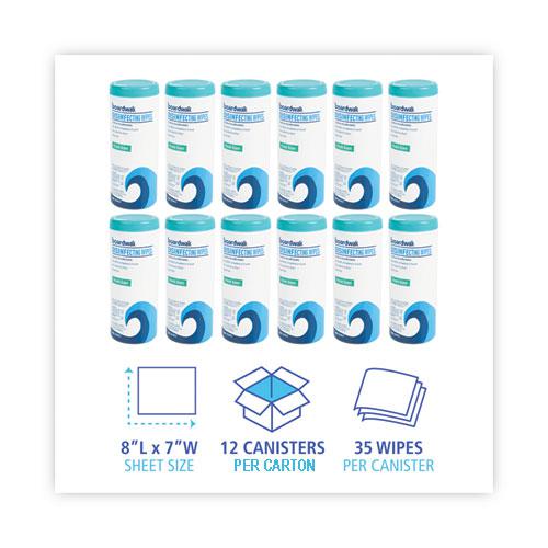 Disinfecting Wipes, 7 x 8, Fresh Scent, 35/Canister, 12 Canisters/Carton. Picture 6