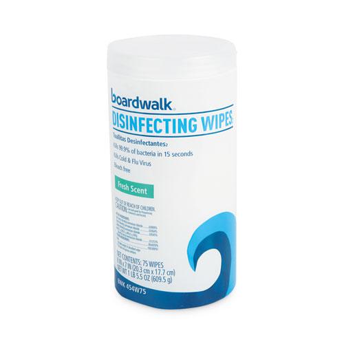 Disinfecting Wipes, 7 x 8, Fresh Scent, 75/Canister, 3 Canisters/Pack. Picture 2