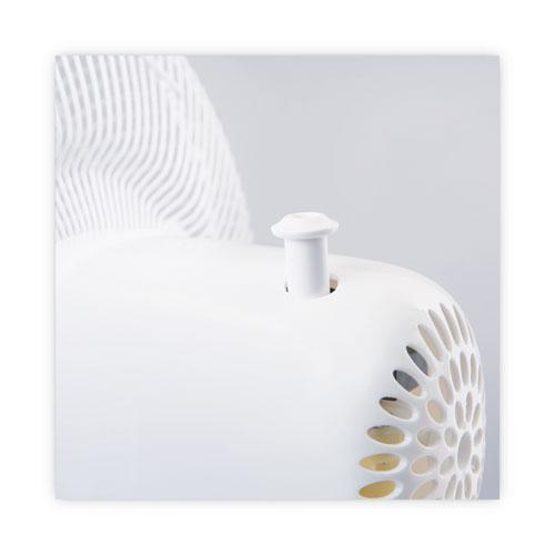 12" 3-Speed Oscillating Desk Fan, Plastic, White. Picture 6