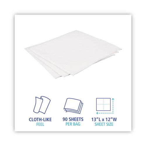 DRC Wipers, 12 x 13, White, 90 Bag, 12 Bags/Carton. Picture 4