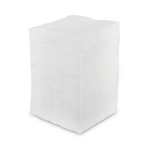 1/4-Fold Lunch Napkins, 1-Ply, 12" x 12", White, 6000/Carton. The main picture.
