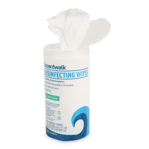 Disinfecting Wipes, 7 x 8, Fresh Scent, 75/Canister, 3 Canisters/Pack. Picture 3