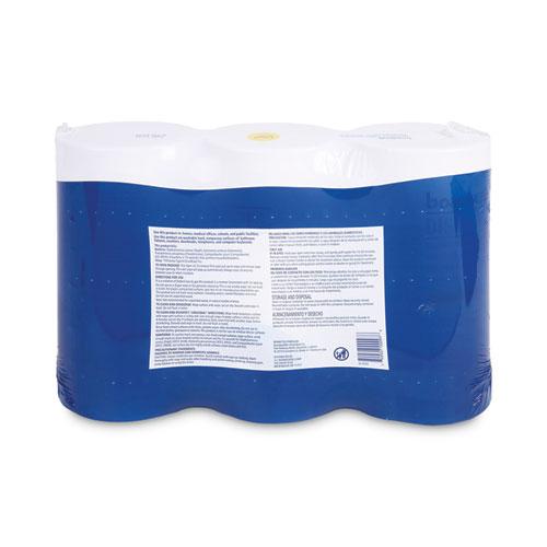 Disinfecting Wipes, 7 x 8, Lemon Scent, 75/Canister, 12 Canisters/Carton. Picture 7