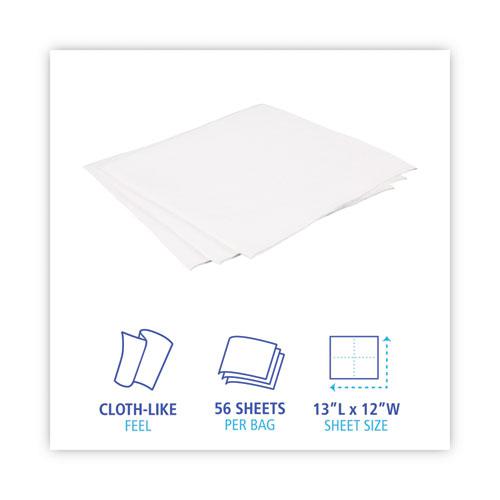 DRC Wipers, 12 x 13, White, 56 Bag, 18 Bags/Carton. Picture 4