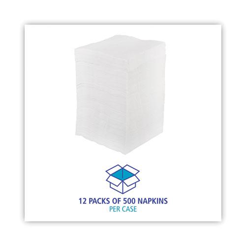1/4-Fold Lunch Napkins, 1-Ply, 12" x 12", White, 6000/Carton. Picture 4