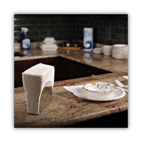 1/4-Fold Lunch Napkins, 1-Ply, 12" x 12", White, 6000/Carton. Picture 5