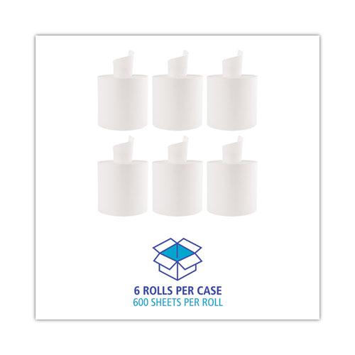 Center-Pull Roll Towels, 2-Ply, 10"w, White, 600/Roll, 6/Carton. Picture 3