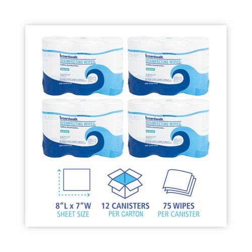 Disinfecting Wipes, 7 x 8, Fresh Scent, 75/Canister, 12 Canisters/Carton. Picture 8