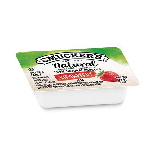 Smuckers 1/2 Ounce Natural Jam, 0.5 oz Container, Strawberry, 200/Carton. Picture 2