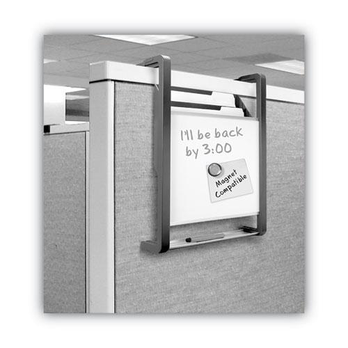 Hanging File Pocket with Dry Erase Board, 3 Sections, Letter Size, 15" x 4", x 20", Black. Picture 3