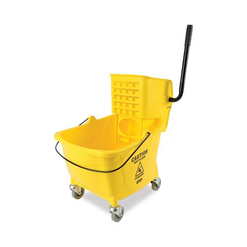 Pro-Pac Side-Squeeze Wringer/Bucket Combo, 8.75 gal, Yellow/Silver. Picture 1