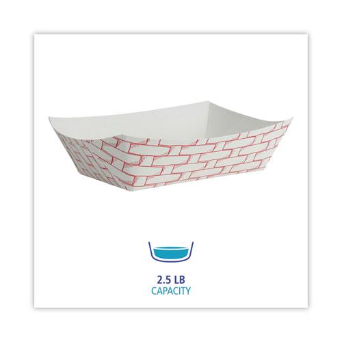 Paper Food Baskets, 2.5 lb Capacity, Red/White, 500/Carton. Picture 2