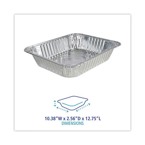 Aluminum Steam Table Pans, Half-Size Deep—128 oz., 2.56" Deep, 10.38 x 12.75, 100/Carton. Picture 2
