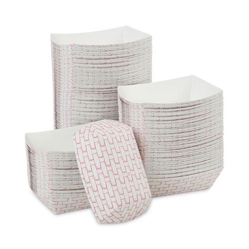 Paper Food Baskets, 0.5 lb Capacity, Red/White, 1,000/Carton. Picture 5
