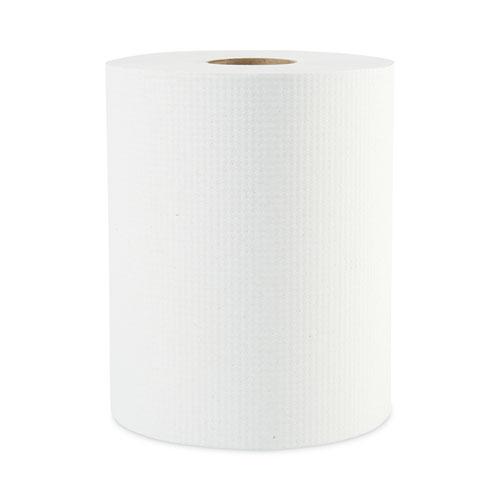 Hardwound Paper Towels, 1-Ply, 8" x 600 ft, White, 2" Core, 12 Rolls/Carton. Picture 1